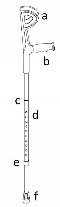 Składana Kula łokciowa Inwalidzka Kula ortopedyczna dla seniora do 136