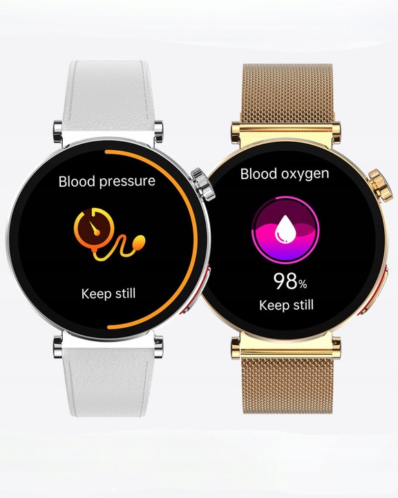 SMARTWATCH ZEGAREK DAMSKI POMIAR CUKRU EKG HRV PPG CIŚNIENIE SZKŁO MENU PL