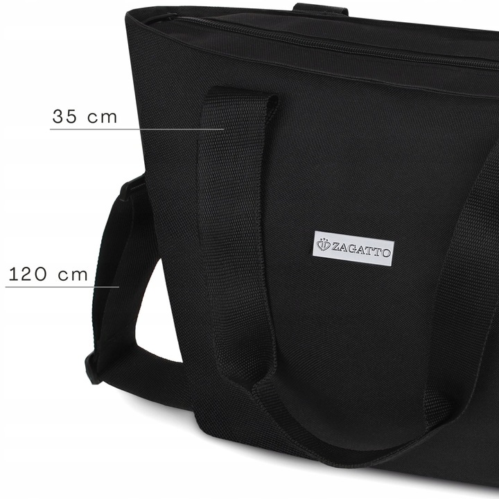 ZAGATTO Shopperka torebka damska duża torba czarna pojemna torebka shopper