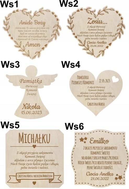 Prezent pudełko komunia białe grawer pamiątka imię Pamiątka Komunijna