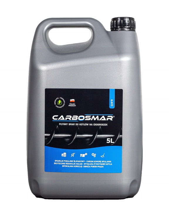 CARBOSMAR PŁYNNY SMAR 5L ŚRODEK DO KOTŁA PIECA Z PODAJNIKEM NA EKO GROSZEK