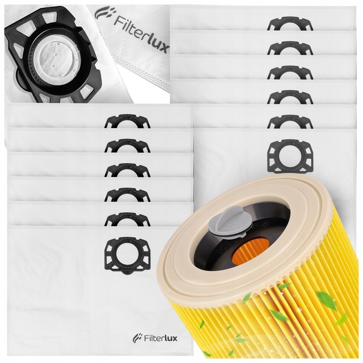 12x Worki Do Odkurzacza KARCHER WD3 WD2 V12 V15 V-17 V19 SE4001 Plus