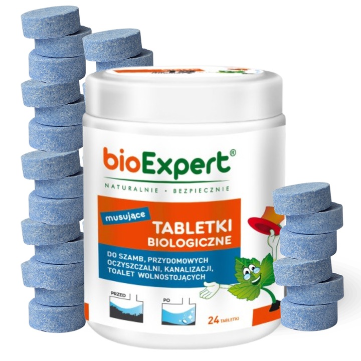 Bakterie do szamba Tabletki biologiczne na 2 LATA 24 szt BIOEXPERT