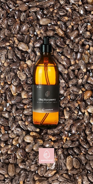 Olej Rycynowy Nierafinowany 500ml Wenatural - do Ciała Mocne Włosy i Brwi