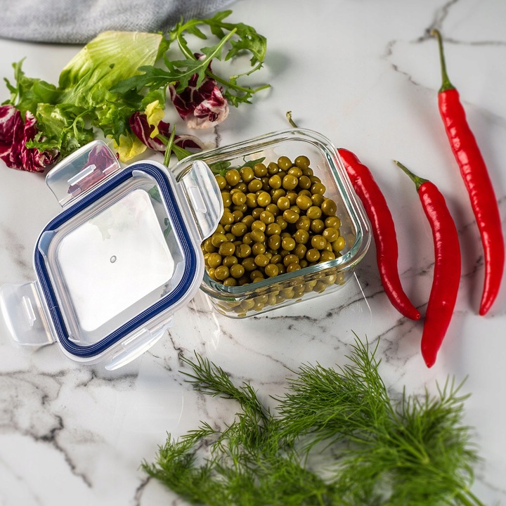 6x SZKLANE POJEMNIKI NA ŻYWNOŚĆ POJEMNIK LUNCHBOX DO LODÓWKI MIKROFALI