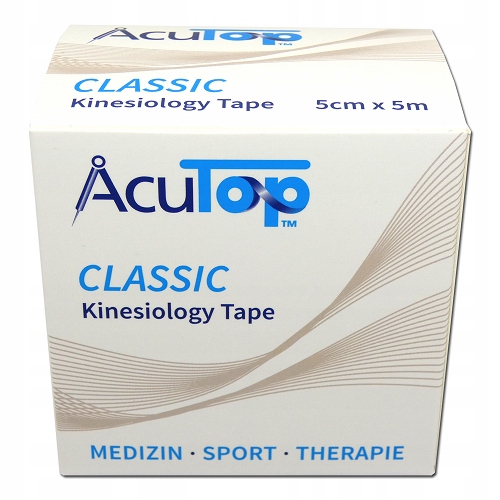 TAŚMA KINESIO KINEZJOLOGICZNA ACUTOP SOFT TEJPY TAPE 5Mx5CM DELIKATNA