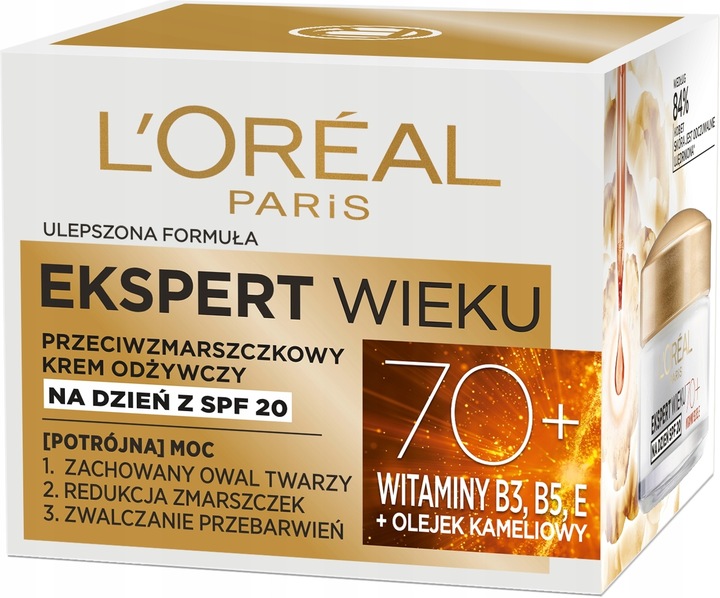 Przeciwzmarszczkowy Krem Do Twarzy Na Dzień SPF20 Loreal Ekspert Wieku 70+