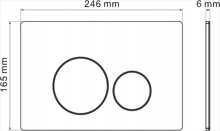 MEXEN TEX 02 PRZYCISK SPŁUKUJĄCY DO STELAŻA WC CZARNY MATOWY
