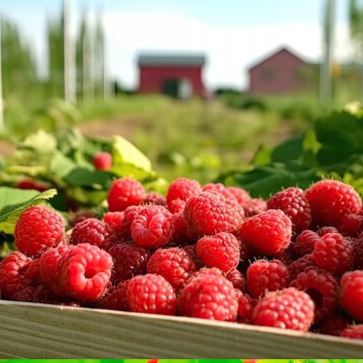 Malina CZERWONA JESIENNA , Soczyste owoce, szybki wzrost, plenna