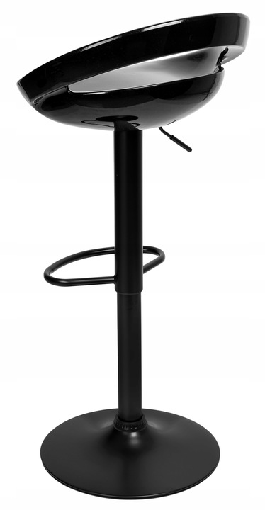 HOKER BAROWY STOŁEK OBROTOWY REGULOWANY CZARNY KRZESŁO BAROWE OBROTOWE