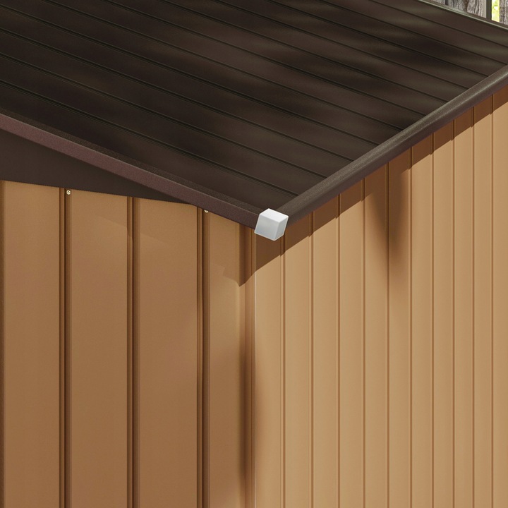 Domek narzędziowy z ramą podłogową, stalowy