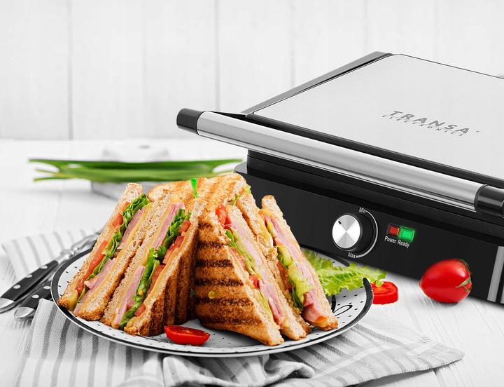 Grill elektryczny opiekacz rozkładany REGULACJA TEMPERATURY DUŻA MOC