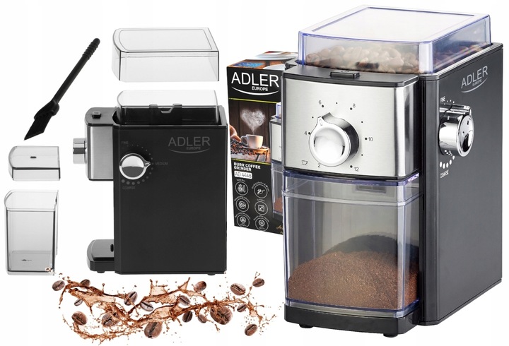 Młynek żarnowy do kawy elektryczny Regulacja grubości mielenia