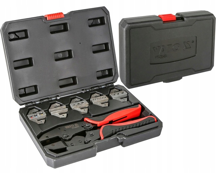 YATO KOMPLET ZESTAW DO ZACISKANIA KONEKTORÓW 5 MATRYC WALIZKA YT-22451