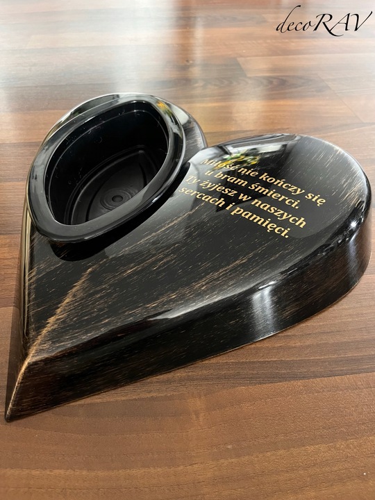 SERCE na Grób z Napisem RÓŻNE KOLORY Podstawa na Stroik Wzór