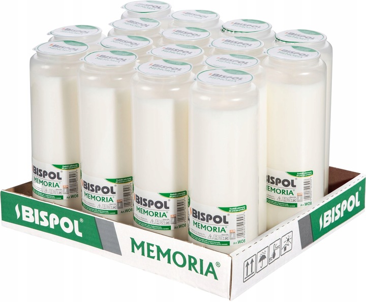 WKŁAD DO ZNICZY BISPOL WO8 OLEJOWY ZGRZEWKA 16 szt.