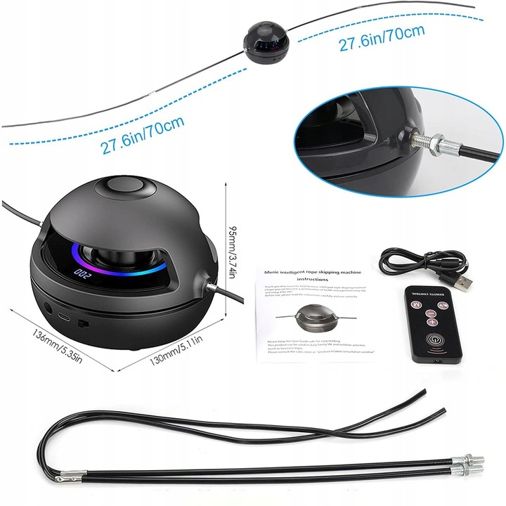 MUZYCZNA SKAKANKA, INTELIGENTNA AUTOMATYCZNA ELEKTRYCZNA SKAKANKA BLUETOOTH