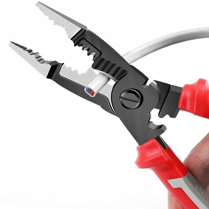 SZCZYPCE WIELOFUNKCYJNE 9w1 DLA ELEKTRYKÓW NOŻYK ŚCIĄGACZ ZACISKARKA