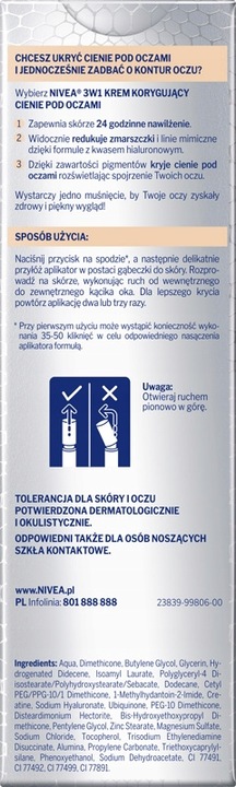 Krem pod oczy NIVEA Hyaluron Cellular naturalny