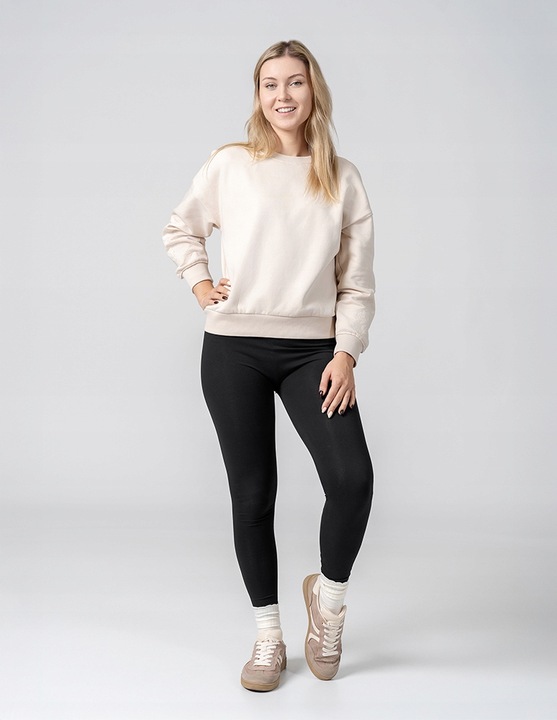 LEGGINSY DAMSKIE CZARNE ELASTYCZNE OCIEPLANE WYSOKI STAN GETRY MORAJ