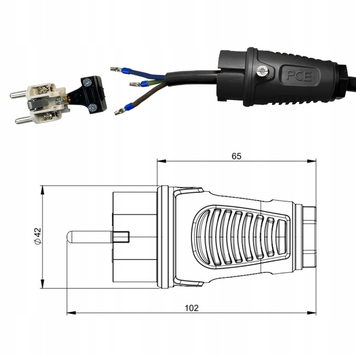 Przedłużacz na bębnie, H05VV-F OWY 3x2,5mm2 50m