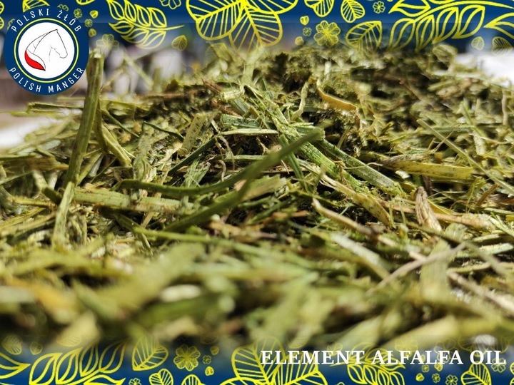 Pasza Sieczka z Lucerny z Dodatkiem Oleju Lnianego AlfAlfa Oil 12,5 kg