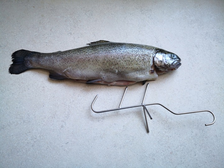 Hak haczyk wędzarniczy do wędzenia ryb potrójne z rozpórką 10 szt. ZUT