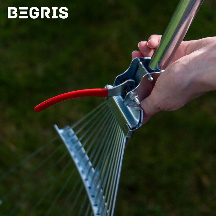 Grabie do liści wachlarzowe druciane regulowane metalowy rączka