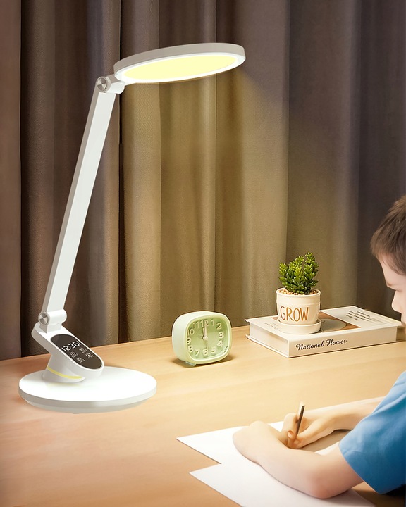 LAMPKA BIURKOWA szkolna NA BIURKO stołowa LED trzy barwy DO PRACY z