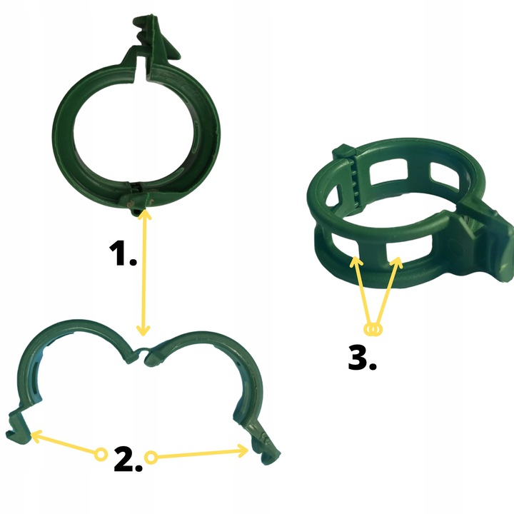 Klipsy do POMIDORÓW Zapinki FASOLI Spinki Pędów Łodyg Uchwyt MOCNE 1000 szt