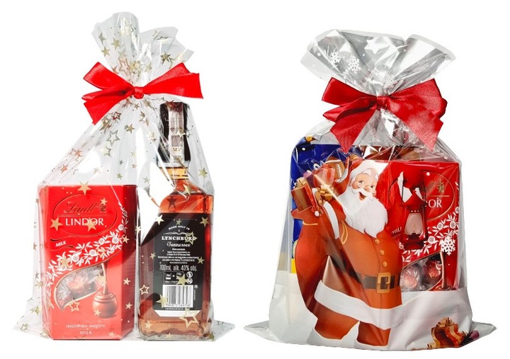 Torebki worki foliowe celofanowe MIKOŁAJ świąteczne cukierki 25x40 50 szt.