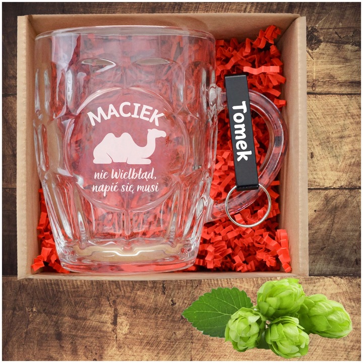 Kufel Do Piwa Z Grawerem +otwieracz Prezent na Urodziny 18-30-40 Dla