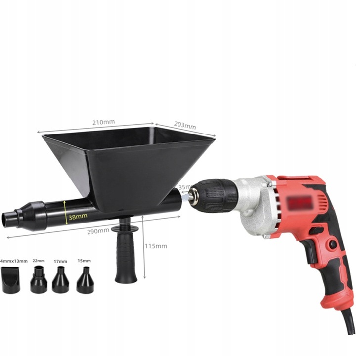 PISTOLET DO FUGOWANIA USZCZELNIANIA MASZYNA PRZYSTAWKA NA WIERTARKĘ