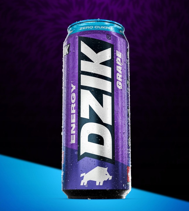 Napój energetyczny Energetyk WKDZIK ENERGY Drink GRAPE 0kcal 500ml -