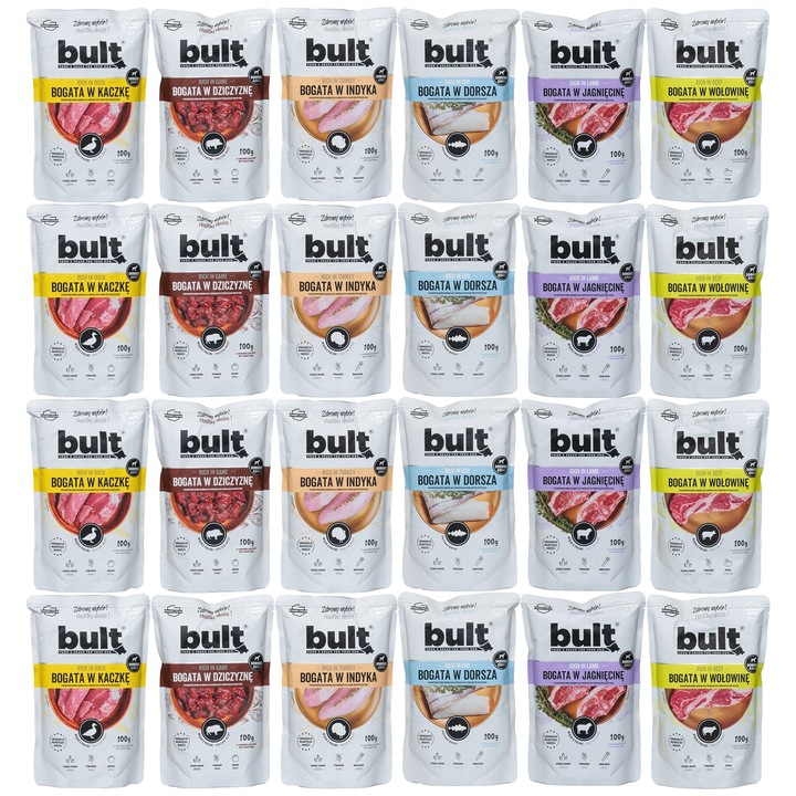 MOKRA KARMA DLA PSA BULT SASZETKI 30x 100g. MIĘSO ZESTAW MIX 6-SMAKÓW