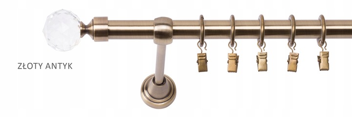 KARNISZ POJEDYNCZY 200 CM 19 MM CICHE KÓŁKA 3 KOLORY WYBÓR ZAKOŃCZEŃ