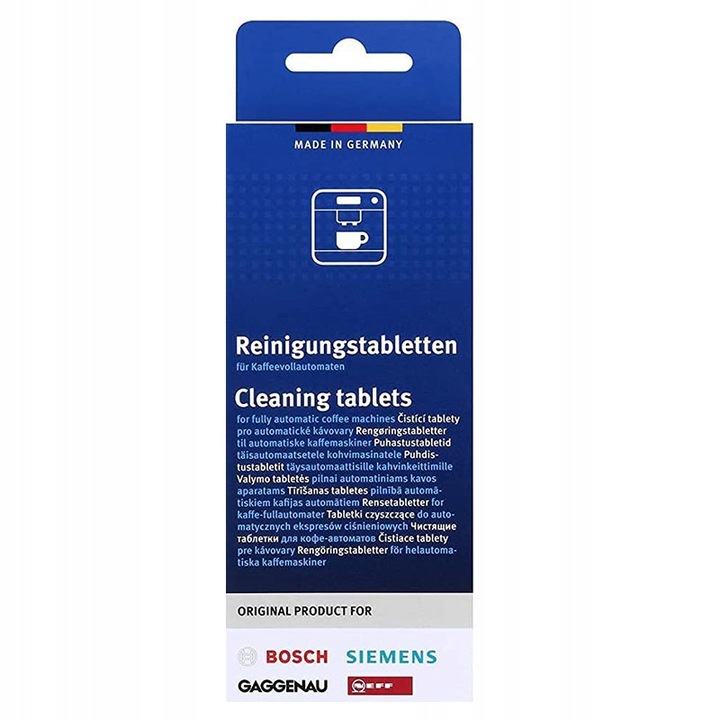BOSCH SIEMENS Tabletki czyszczące do ekspresów do kawy 10szt x 2,2g