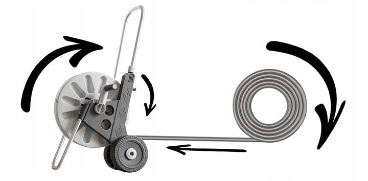 WÓZEK ALU WĄŻ OGRODOWY 6-WARSTWOWY NIESKRĘCAJĄCY SIĘ 1/2" 50 M BEST POLSKA