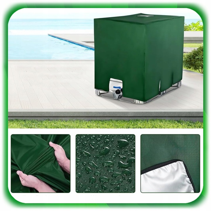 POKROWIEC NA ZBIORNIK MAUZER PLANDEKA OSŁONA 1000L WODĘ DESZCZÓWKĘ