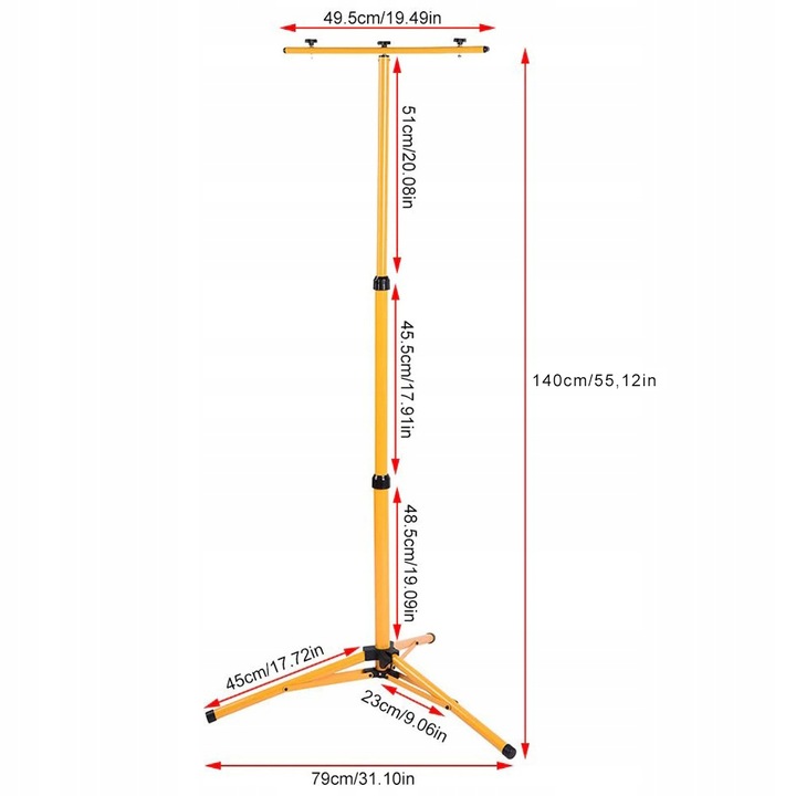 Stojak statyw 100W naświetlacz Lampa robocza HALOGEN BUDOWLANY z