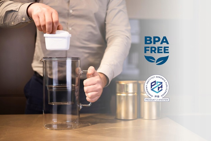 DZBANEK SZKLANY WESSPER D2 BOROSILICATE 3l + 1x FILTR WKŁAD WODY