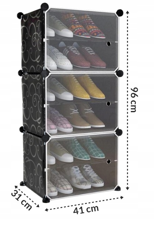 Szafka Modułowa Szafa Regał na Buty Półki Organizer Garderoba 6