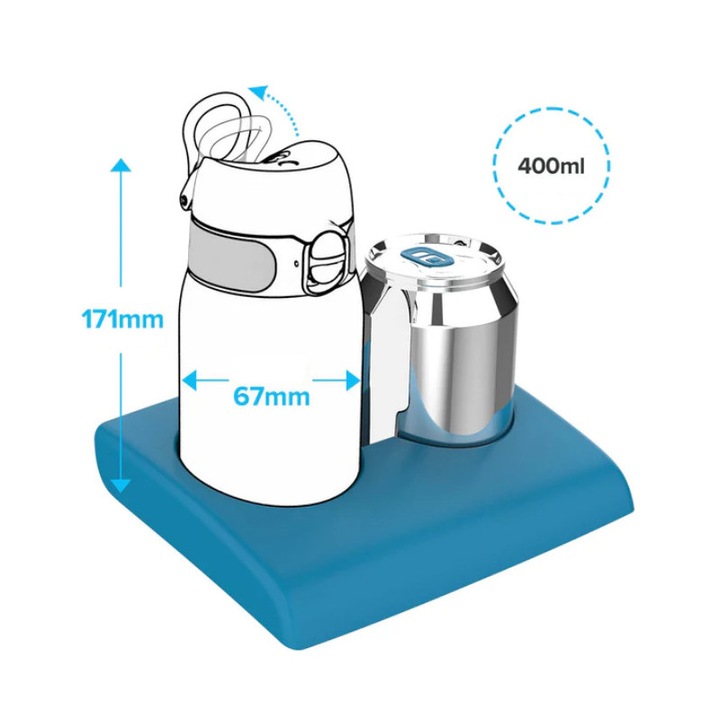 Różowy bidon w kotki koty dla dziewczynki butelka d szkoły przedszkola ION8