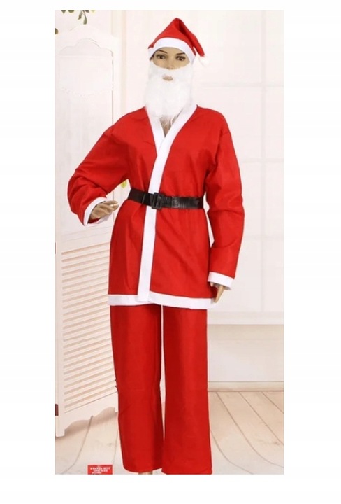 STRÓJ ŚWIĘTEGO MIKOŁAJA GOTOWY ZESTAW GWIAZDORA PRZEBRANIE NA ŚWIĘTA