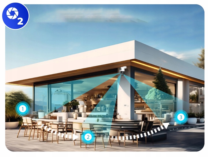 Kamera obrotowa zewnętrzna Dahua IP WiFi - dwa obiektywy (5MPx+5MPx)