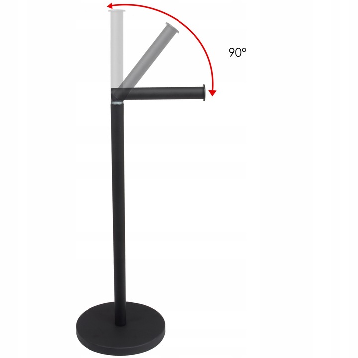 Stojak z uchwytem na papier toaletowy na 4 rolki do WC czarny loft