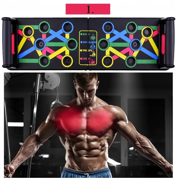 DESKA UCHWYTY DO POMPEK ĆWICZEŃ POMPKI PUSH 14w1