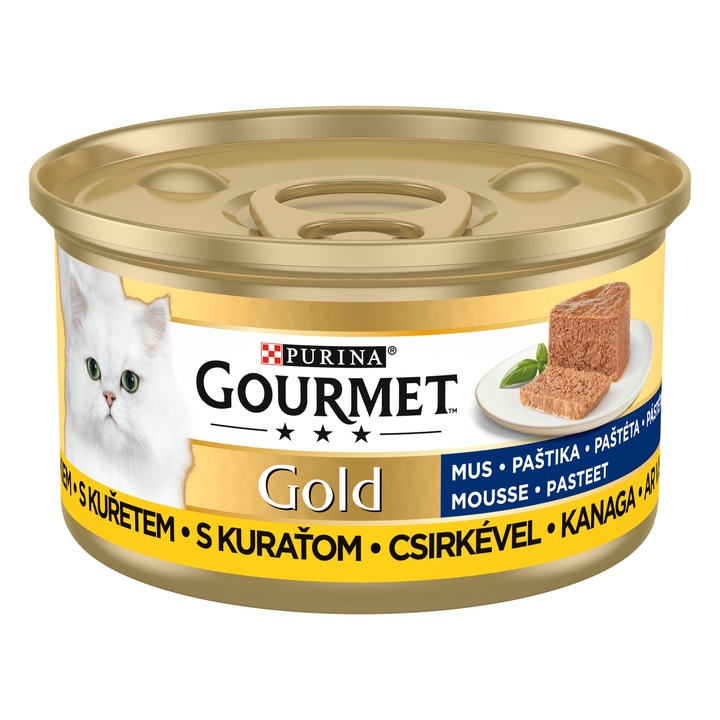 Mokra karma dla kota Gourmet Gold Mus/Kawałki kurczak 85g