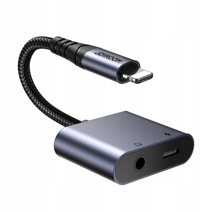 Adapter DAC 2w1 Joyroom SY-C02 USB-C / USB-C, mini jack 3.5mm czarny