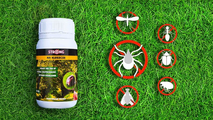 OPRYSK NA KLESZCZE, BARDZO SKUTECZNY ŚRODEK NA KLESZCZE STRONG 250 ML